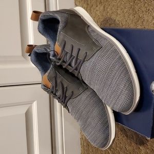 Mens IZOD Gray Kyler Lace Up Oxford Shoes Size 8 8.5 9 knit uppers NWT